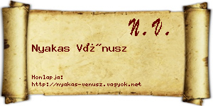 Nyakas Vénusz névjegykártya